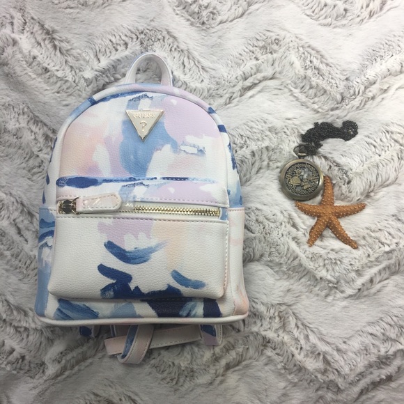 guess floral mini backpack